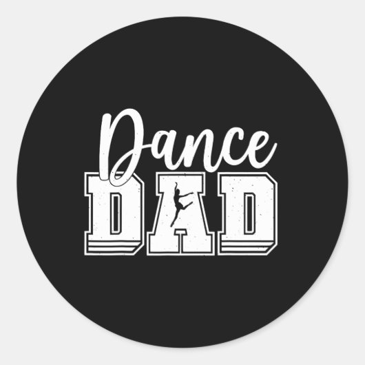 ダンおもしろいスパパ誇りを持った踊りファーザーズデイM ラウンドシール (正面)