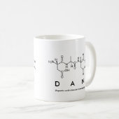 ダンのペプチッド名前のマグ コーヒーマグカップ (正面右)