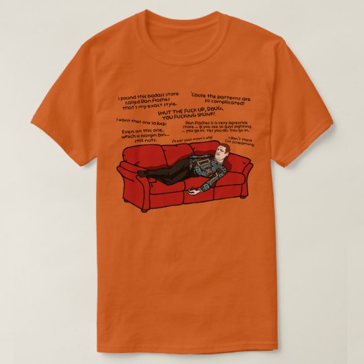 ダンの点滅は、パターンが複雑な原因 Tシャツ (デザイン正面)