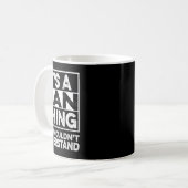 ダンの理解不能おもしろTシャツ デザイン コーヒーマグカップ (正面左)