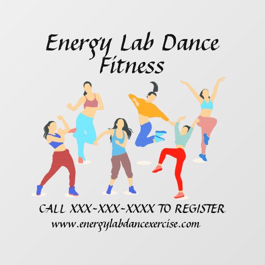 ダンカスタマイズスエクササイズフィットネスクラスフロント ウィンドウサイン (シート)