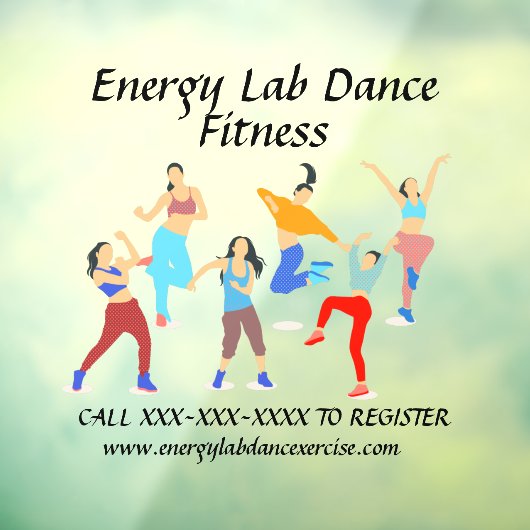 ダンカスタマイズスエクササイズフィットネスクラスフロント ウィンドウサイン (シート3)