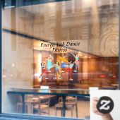 ダンカスタマイズスエクササイズフィットネスクラスフロント ウィンドウサイン (カフェ窓)