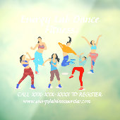 ダンカスタマイズスエクササイズフィットネスクラスフロント ウィンドウサイン (シート3)