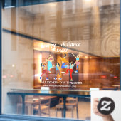 ダンカスタマイズスエクササイズフィットネスクラスフロント ウィンドウサイン (カフェ窓)