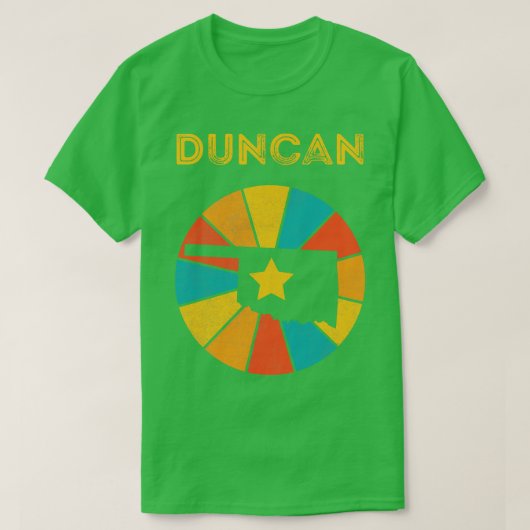 ダンカンオクラホマヴィンテージ動揺して土産 Tシャツ (デザイン正面)