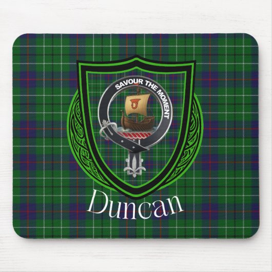 ダンカンスコティッシュクランタータンチェック&クレスト マウスパッド (正面)