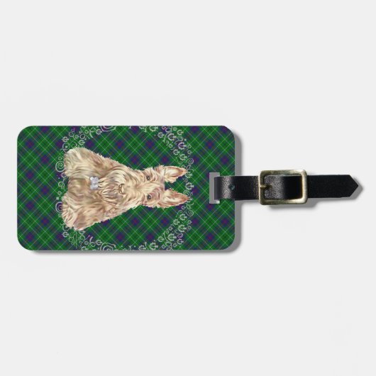 ダンカンタータンチェックスコッティ ラゲッジタグ (正面横)