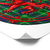 ダンカンタータンチェックスコティッシュプリッドライオンラパント ポスター (角)