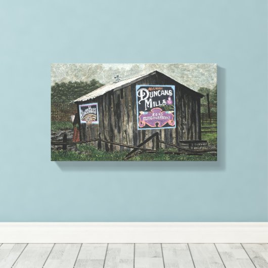 ダンカンミルズ、オールドバーンウォーター色 キャンバスプリント (インサイチュ (ウッドフロア))