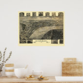 ダンキャノン、PAパノラママップ – 1903 ポスター (キッチン)