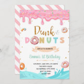 ダンクアンドドーナツ誕生日招待状 招待状 (正面/裏面)