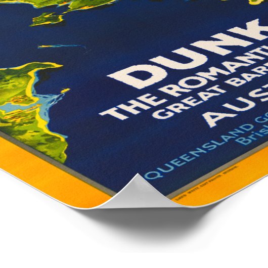 ダンクオーストラリアヴィンテージ旅行 ポスター (角)