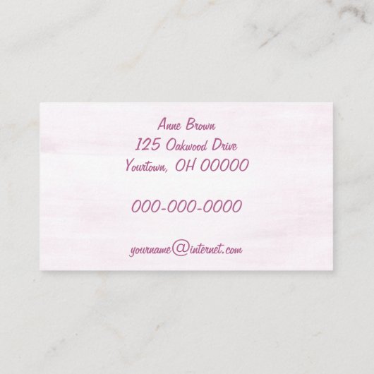 ダングリングピンク電話受信機 名刺 (裏面)