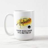 ダングリングブラックスパイダーウェブハッピーハローウィン コーヒーマグカップ (左)