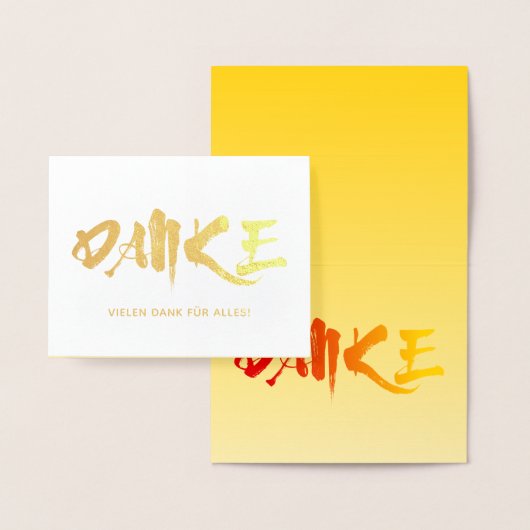 ダンケドイツ感謝していの金ゴールド 箔カード (ディスプレー)