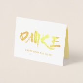 ダンケドイツ感謝していの金ゴールド 箔カード (正面)