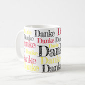 ダンケドイツ感謝していカップ コーヒーマグカップ (正面左)