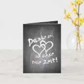 ダンケフュールdiese tolle Zeit auf einer Kreideterfel カード (黄色い花)