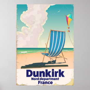 ダンケルクビーチの旅行ポスター ポスター