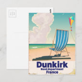 ダンケルクビーチの旅行ポスター ポストカード (正面/裏面)