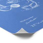 ダンゴルフクラブ1900パテントアート – 青写真 ポスター (角)