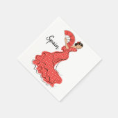 ダンサスペインのフラメンコ スタンダードカクテルナプキン (角)