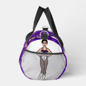 ダンサパーソナライズされたダフルバッグパープル&ブラック#2 ダッフルバッグ (右)