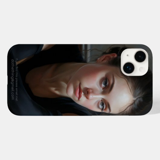 ダンサロシアのーウーマンポートレート油絵 Case-Mate iPhoneケース (裏面 (横))