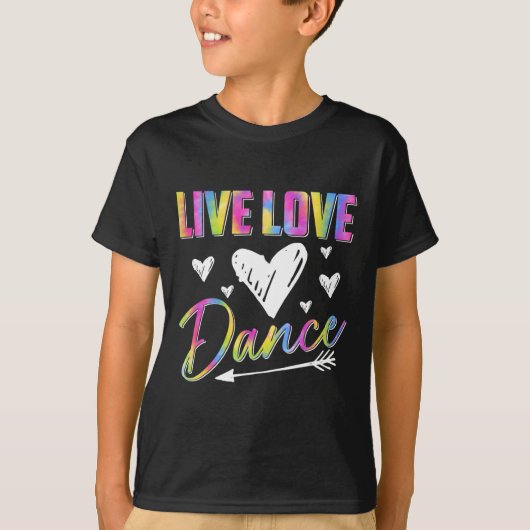 ダンサーおもしろい踊り女子ライブラブダンス Tシャツ (正面)