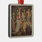 ダンサーおよびミュージシャンを描写するタペストリー メタルオーナメント (右)