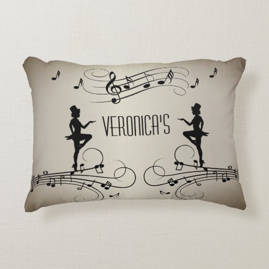 ダンサーおよび音楽個人名 アクセントクッション (正面)