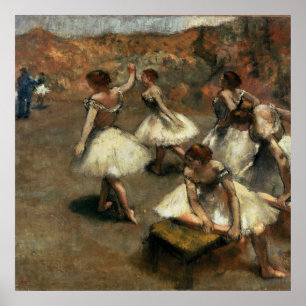 ダンサーがステージに – Edgar Degas - c1889 ポスター