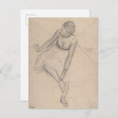 ダンサーがスリッパを調整 ポストカード (正面/裏面)