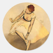 ダンサーがスリッパを調整, Degas Art ラウンドシール (正面)