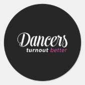 ダンサーがバレエのダンスを上手に披露 ラウンドシール (正面)