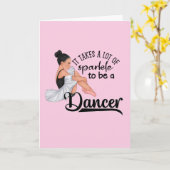 ダンサーが輝く おめでとう カード (黄色い花)