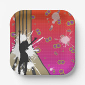 ダンサーとギター ペーパープレート (正面)