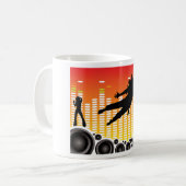 ダンサーとスピーカー コーヒーマグカップ (正面左)