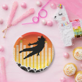 ダンサーとスピーカー ペーパープレート (パーティー)