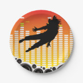 ダンサーとスピーカー ペーパープレート (正面)