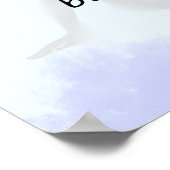 ダンサーとムーブメント引用文クラウドブルーポスター ポスター (角)