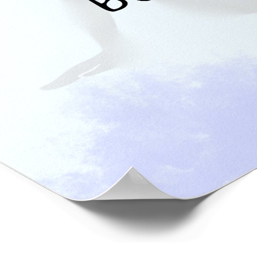 ダンサーとムーブメント引用文クラウドブルーポスター ポスター (角)