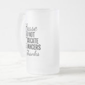 ダンサーによって曇らされるマグを酔わせないで下さい フロストグラスビールジョッキ (正面左)