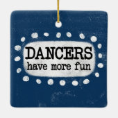 ダンサーのおもしろいオーナメント セラミックオーナメント (裏面)