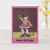 ダンサーのためのバースデー・カード カード (黄色い花)