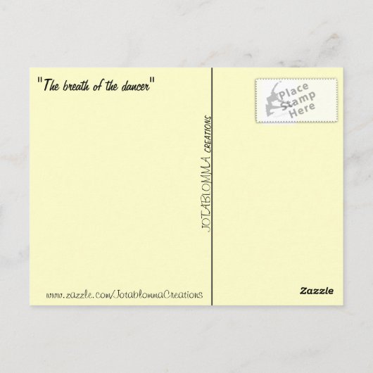 ダンサーのはがきの息 ポストカード (裏面)