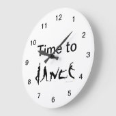 ダンサーのシルエットの柱時計を踊る時間 ラージ壁時計 (傾斜)