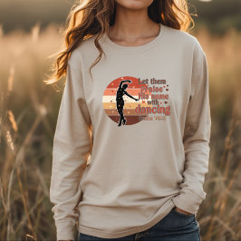 ダンサーのシルエット - 聖書の詩に基づいたデザイン トライブレンドTシャツ