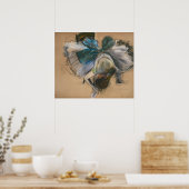 ダンサーのスリッパを調整 – Edgar Degas - c1887 ポスター (キッチン)